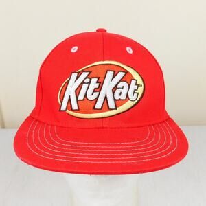 Kit Kat Hat Snapback Adjustable Red Embroidered Logo Candy